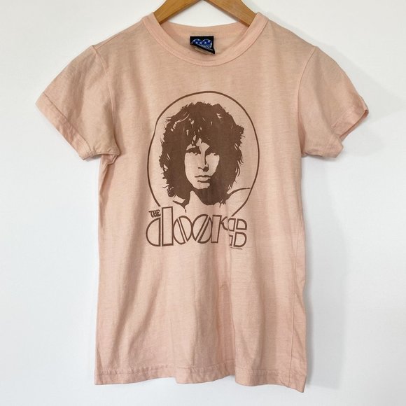 Junk Food Clothing Tops - Junk Food The Doors Pink Baby Tee